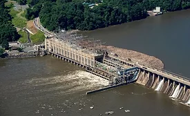 Photo shows aerial view of Conowingo Dam 