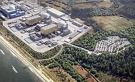 Aerial rendering of the planned Sizewell C nuclear power station on U.K.'s Suffolk coast.