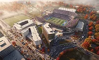 Jayhawks-Stadium Phase II of an $809-million stadium expansion plan at Kansas University.