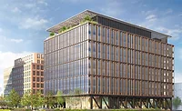 PG-Headquarters---Boston Rendering of proposed Gillette R&D headquarters building planned along Fort Point Channel in Boston.