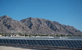 Solar arrays at Nellis Air Force Base
