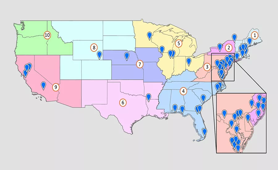 Map of Superfund Sites at Risk of Extreme Weather
