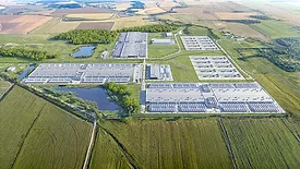 Aerial rendering of the proposed Related Digital data center campus in Saline Township, Mich.