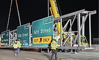 Caltrans Fix 50 sign erection.png Flatiron had issue with ready mix