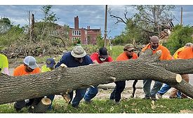 IBEW storm damage cleanup