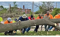 IBEW storm damage cleanup