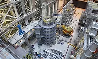 ITER Assembly work continues inside the ITER fusion reactor complex in Cadarache, France.