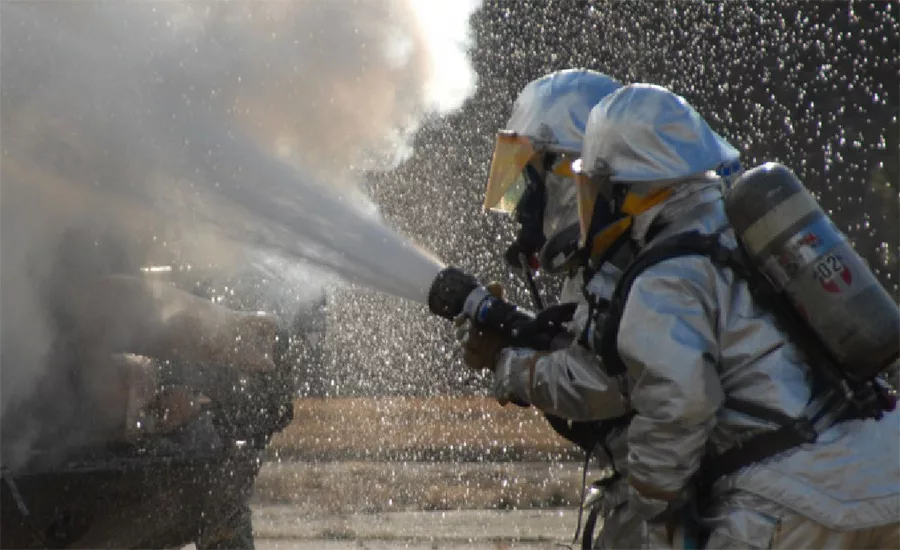 DOD Firefighters using PFAS-free firefighting foam