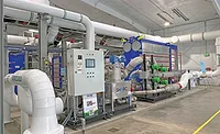 District energy equipment and sewer heat-recovery infrastructure at Denver's National Western Center.
