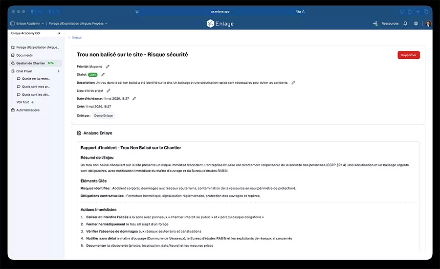 Enlaye's risk platform