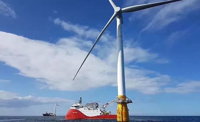 Wind energy site lease buyouts include deep-water areas in California.