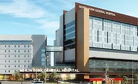 North-York-Gen-Hospital Rendering of North York General Hospital's proposed 11-story patient care tower connected to the existing Toronto hospital campus.