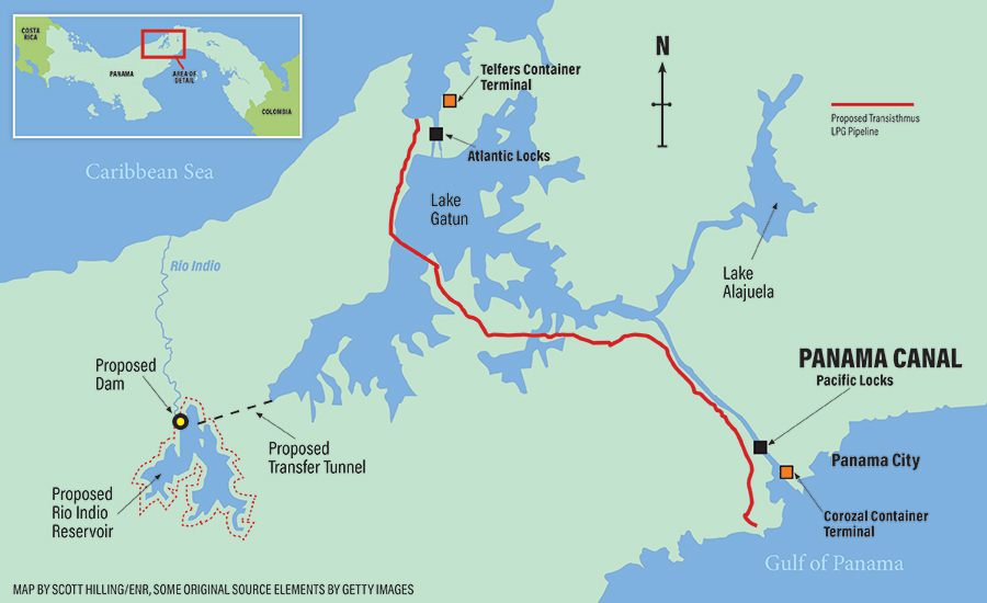 Panama Canal Map