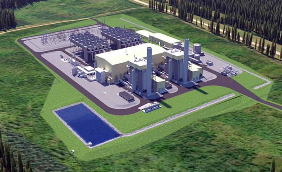 Rendering of the Greenlight Electricity Centre combined-cycle natural gas power plant planned for Sturgeon County, Alberta.