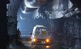 Ambulance inside Teesta Stage-VI hydropower tunnel during rescue operations in Sikkim.
