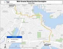 An underground transmission project through areas of downtown Baltimore
