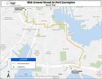 BG&E map.jpg An underground transmission project through areas of downtown Baltimore