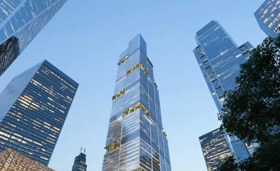 A rendering of the new Amex headquarters at the World Trade Center