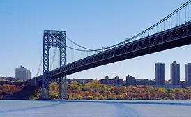 Debris fell from the George Washington Bridge in New York