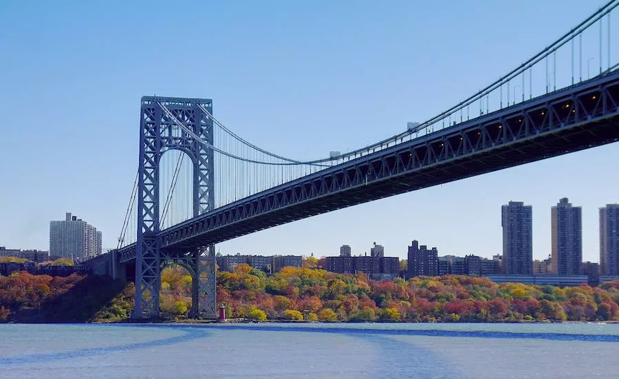 Debris fell from the George Washington Bridge in New York