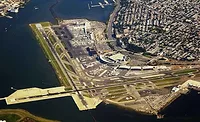 An aerial view of LaGuardia Airport