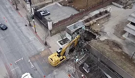 An excavator in Washington, Pa. fell into a trench