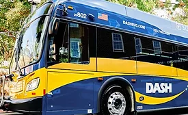 An electric bus serving Alexandria, Va.