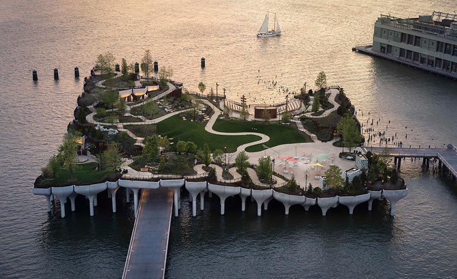 Little Island pier Hudson River New York park