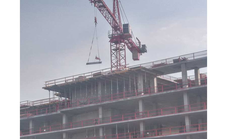 The Zachary Hotel is topped out