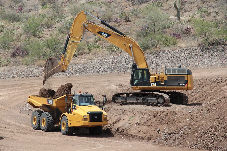 Excavator and Hauler