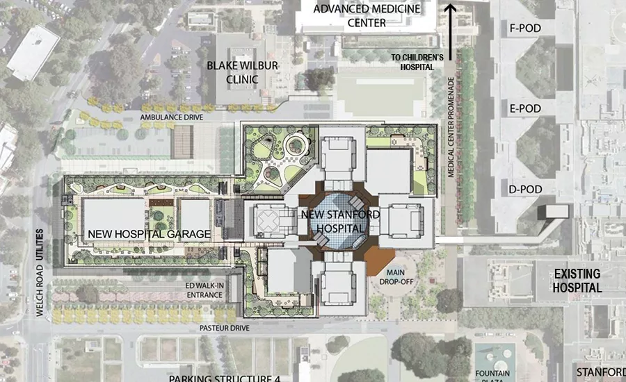 New Stanford Hospital Map