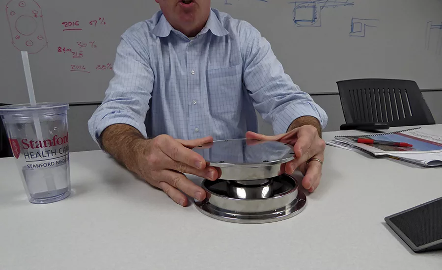 New Stanford Hospital’s triple friction pendulum base isolator