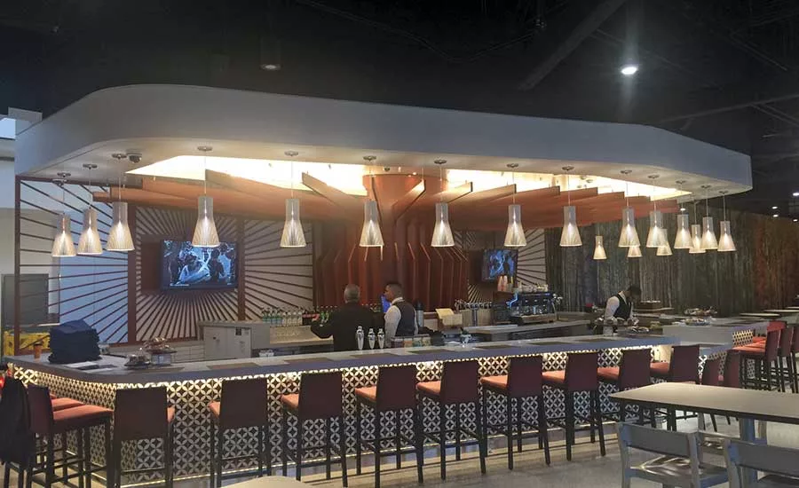 Wolfgang Puck Food Court tables