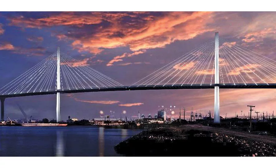 Cable-stayed vehicular bridge