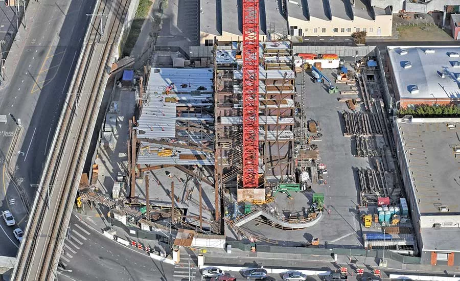 Temporary stick columns and cross beams