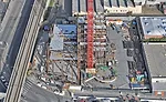 Temporary stick columns and cross beams