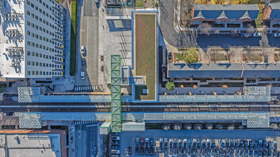 Damen Green Line Elevated CTA Station