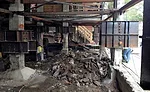 Horizontal structural steel frame