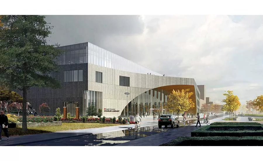 Temple University’s library rendering