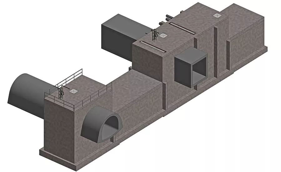 3D model of the influent junction chamber