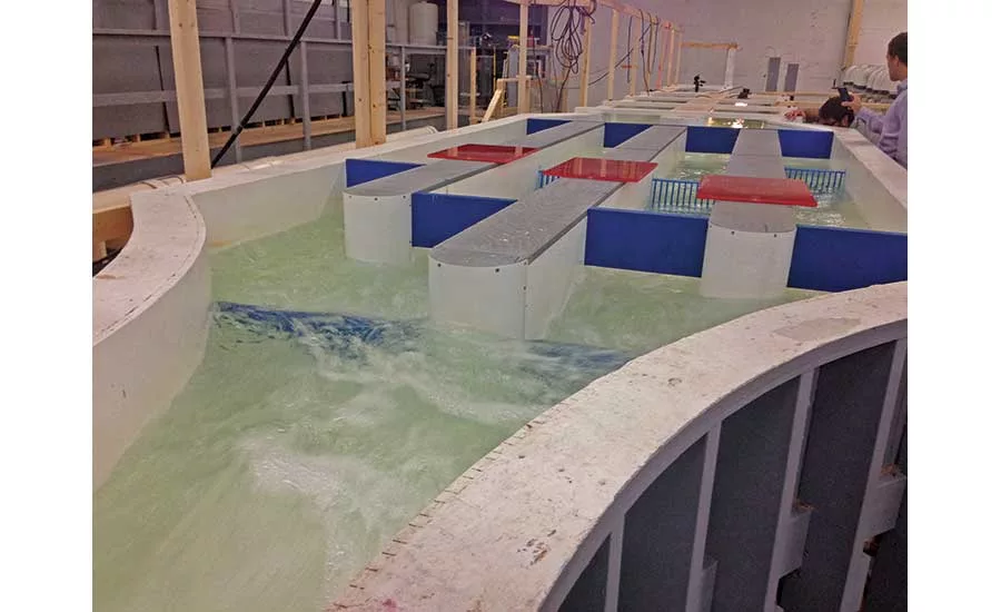 one-seventh-scale physical model