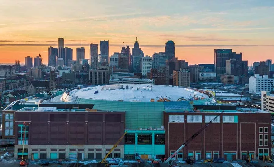 Little Caesars Arena bowl enclosure