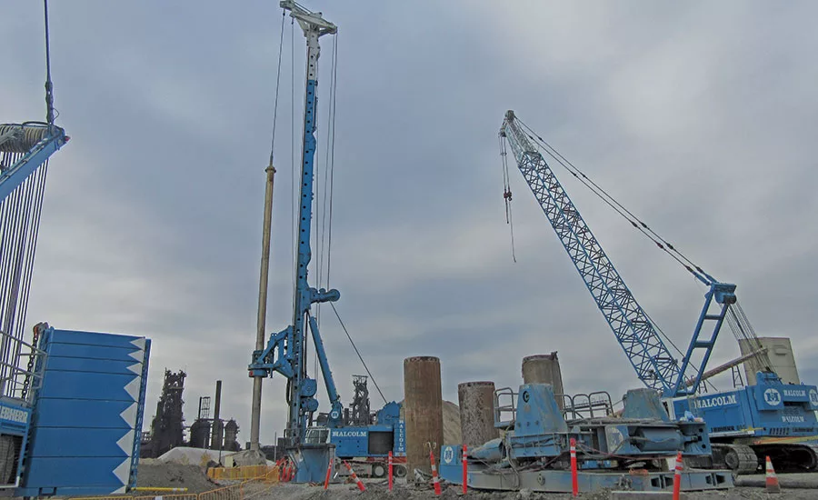 Fluor and Malcolm prepare the ground for the caissons
