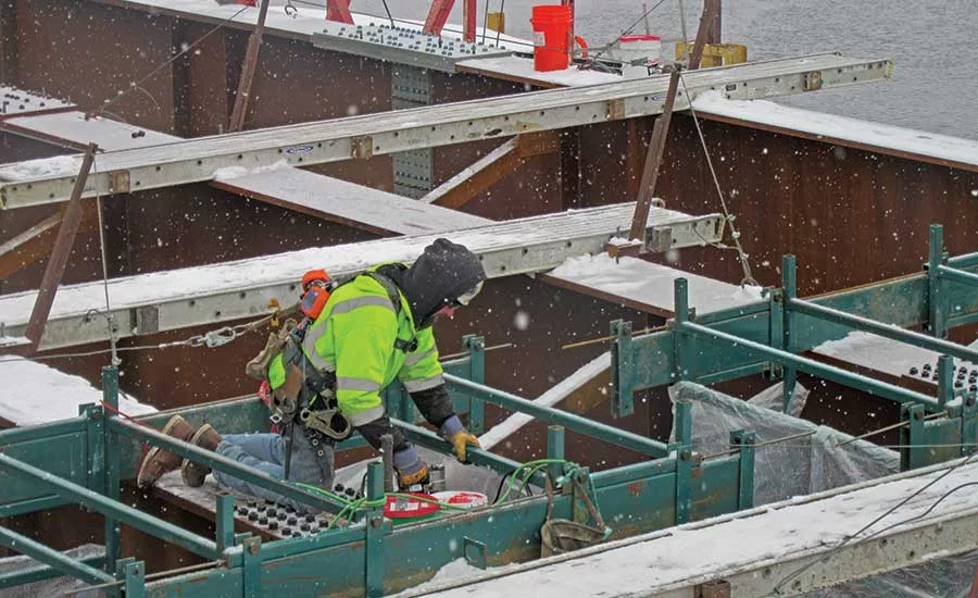 Installation of steel girders