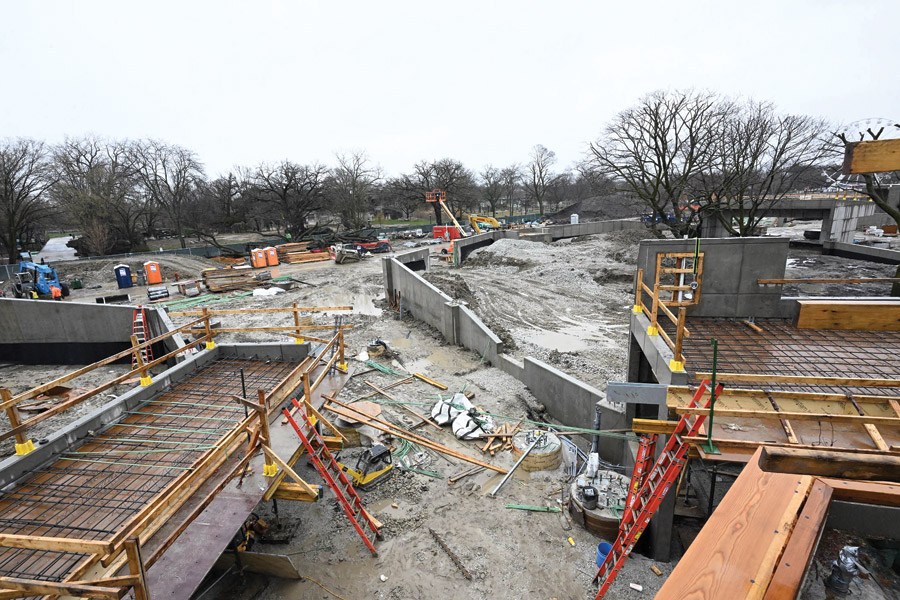 Construction of the outdoor habitats
