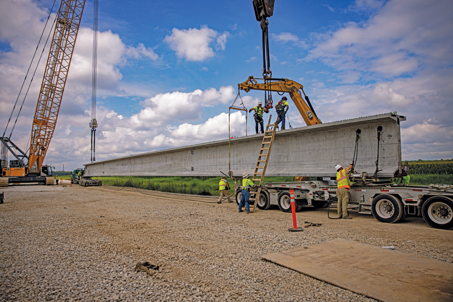 prestressed concrete beams