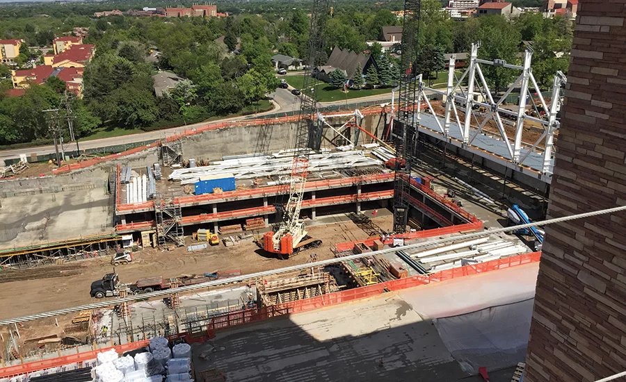 crane in Folsom Field