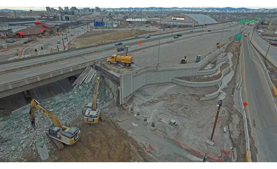 Aging viaduct in north Denver