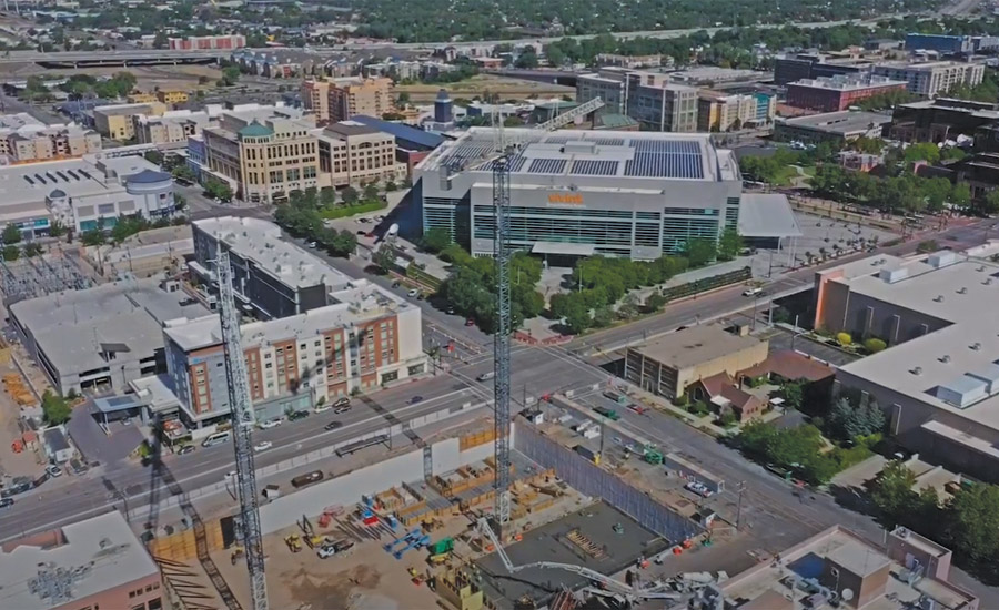 aerial of construction site