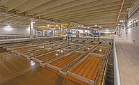 sludge basins in a water treatment plant